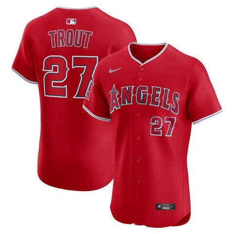 Men's Nike Mike Trout Red Los Angeles Angels Alternate Elite Jersey