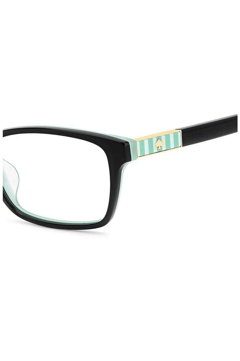 jackeline 50mm rectangular reading glasses, Alternate, color, BLACK GREEN