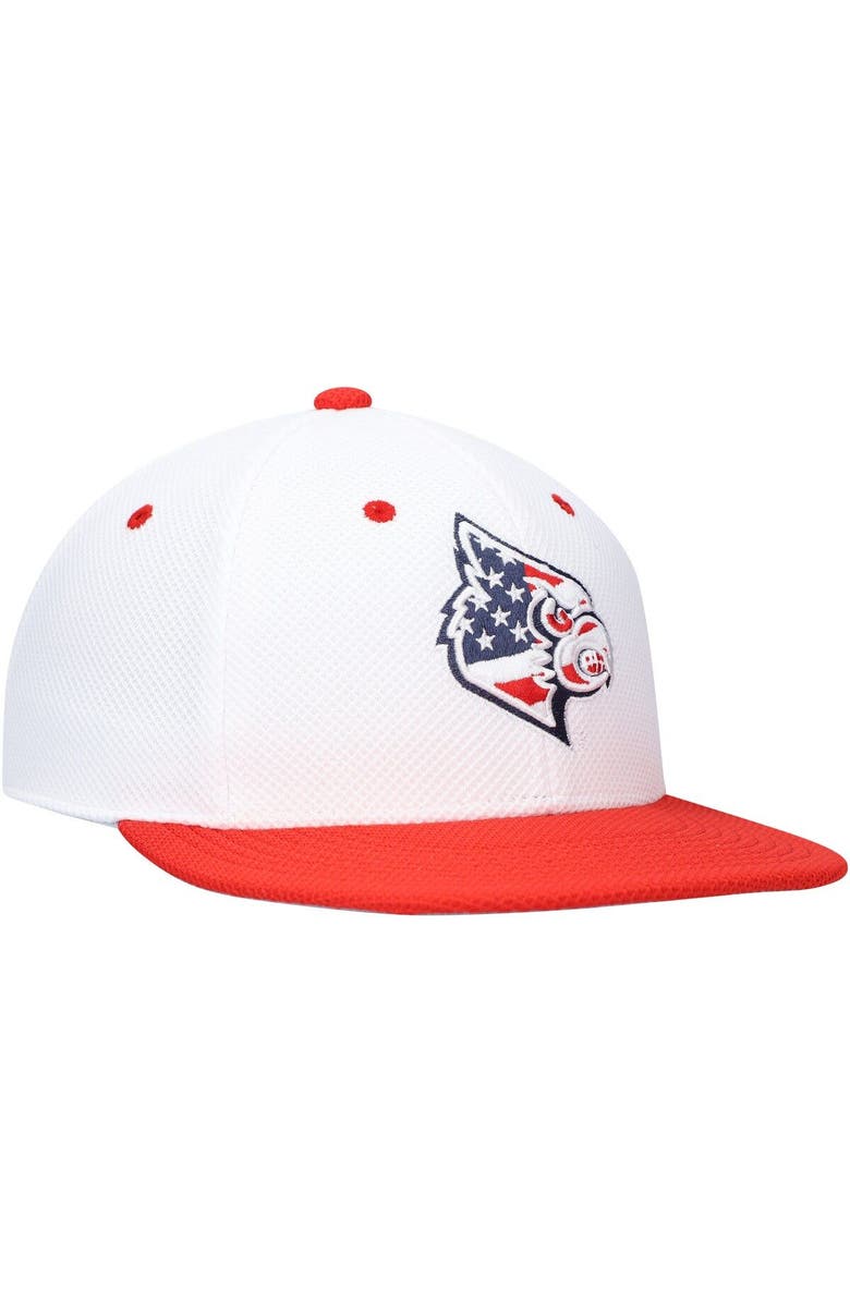 adidas Men's adidas White Louisville Cardinals On-Field Baseball Fitted Hat, Alternate, color, 