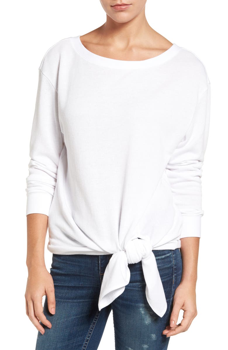 Hinge Tie Front Pullover, Main, color, 