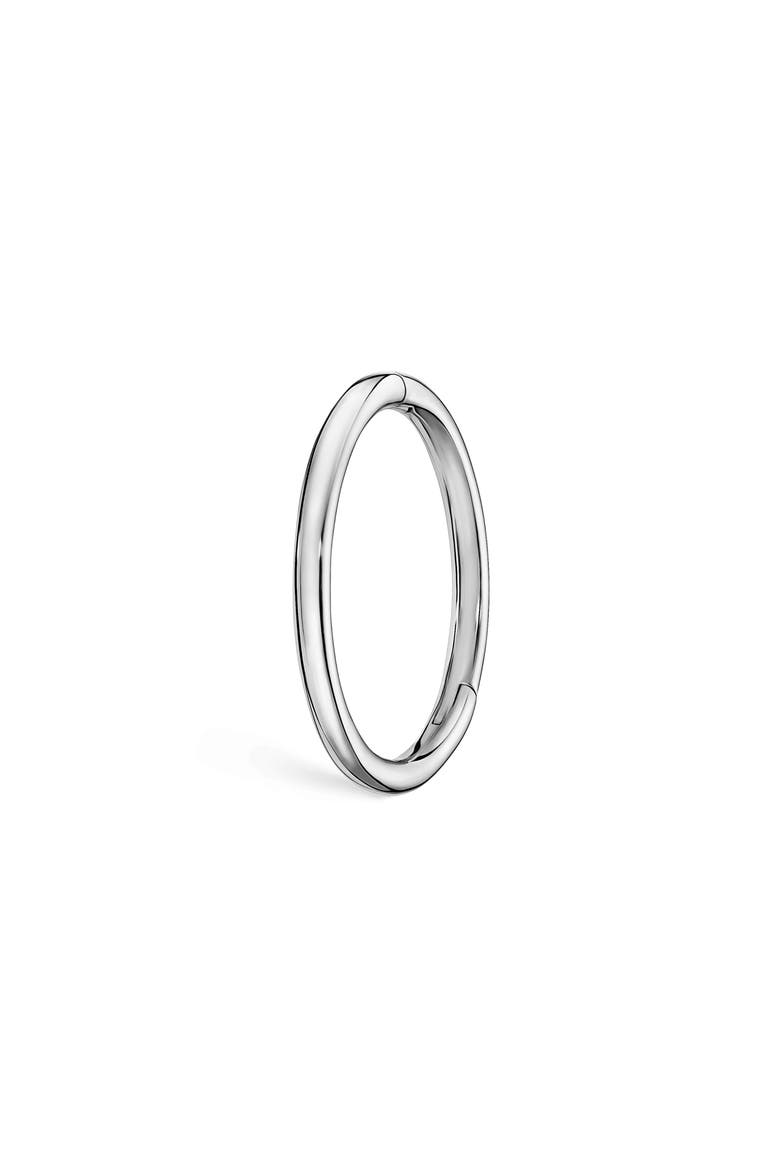 Plain Clicker Hoop, Main, color, WHITE GOLD