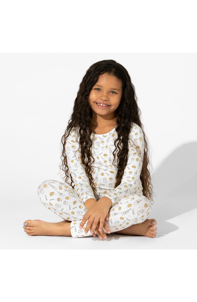 Bellabu Bear Kids' Milk & Cookies Set of 2 Piece Pajamas, Alternate, color, Milk & Cookies