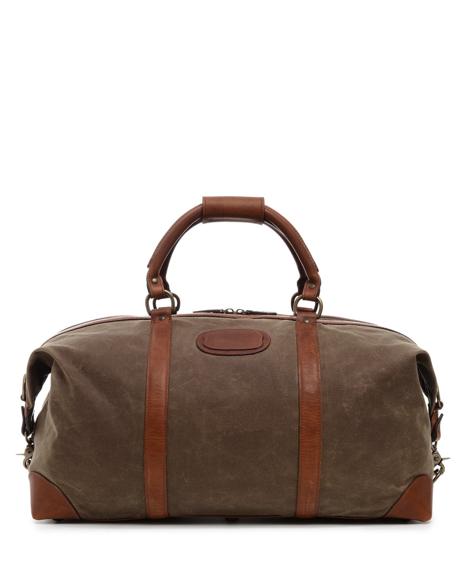 Twain 22" Waxed Canvas Weekender, Alternate, color, Olive