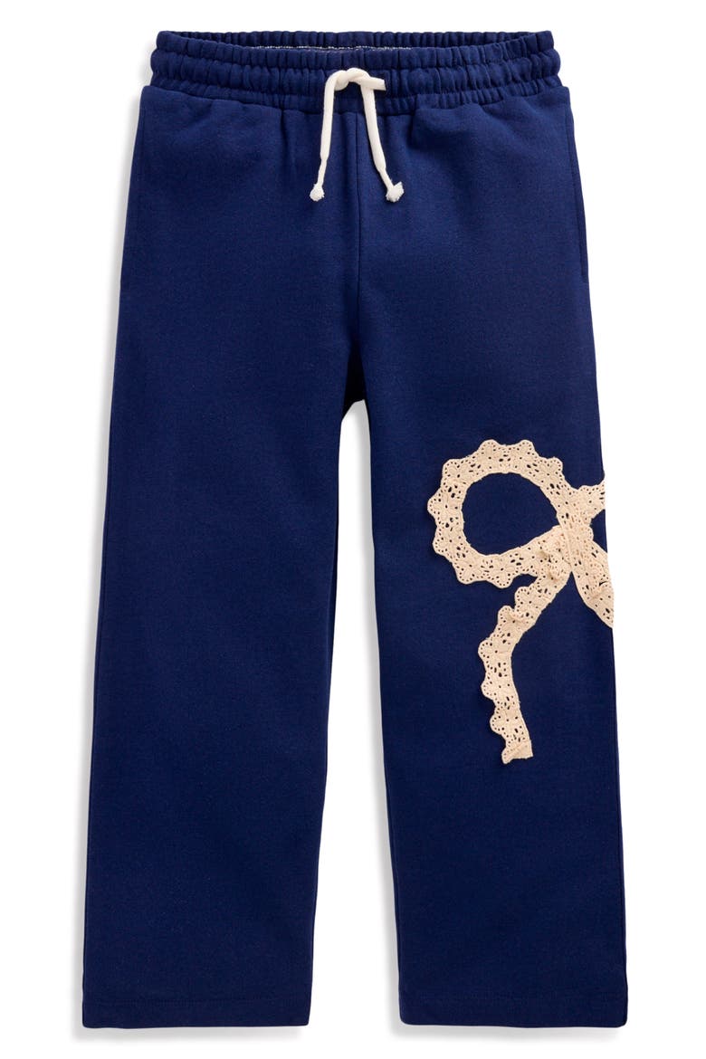 Kids' Bobbie Appliqué Jogger, Main, color, NAVY BOW