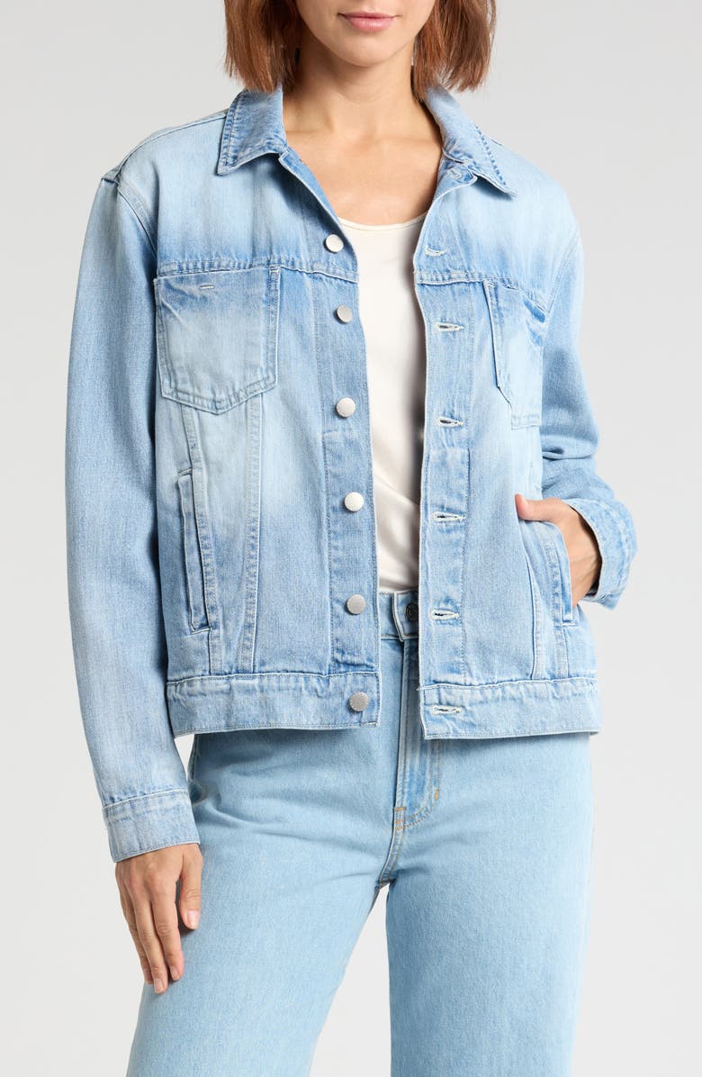 L'AGENCE Mack Oversize Denim Jacket, Main, color,