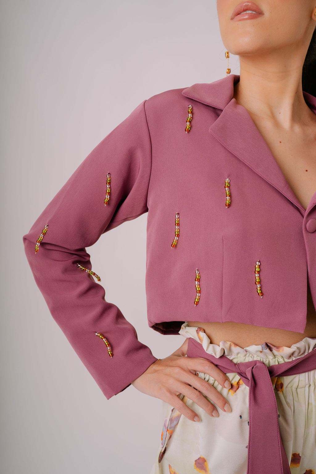 Lara Beaded Oversized Blazer - image 2