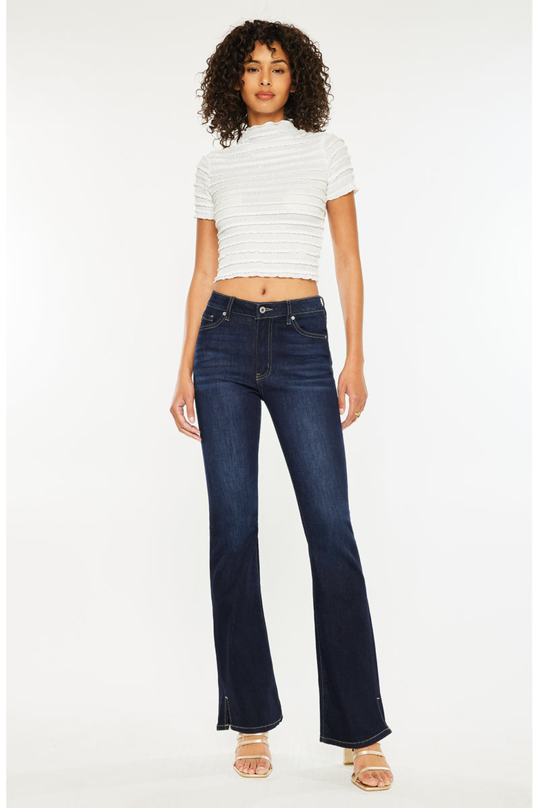 Constance Essentials High Rise Bootcut Jeans, Alternate, color, Super Dark Wash