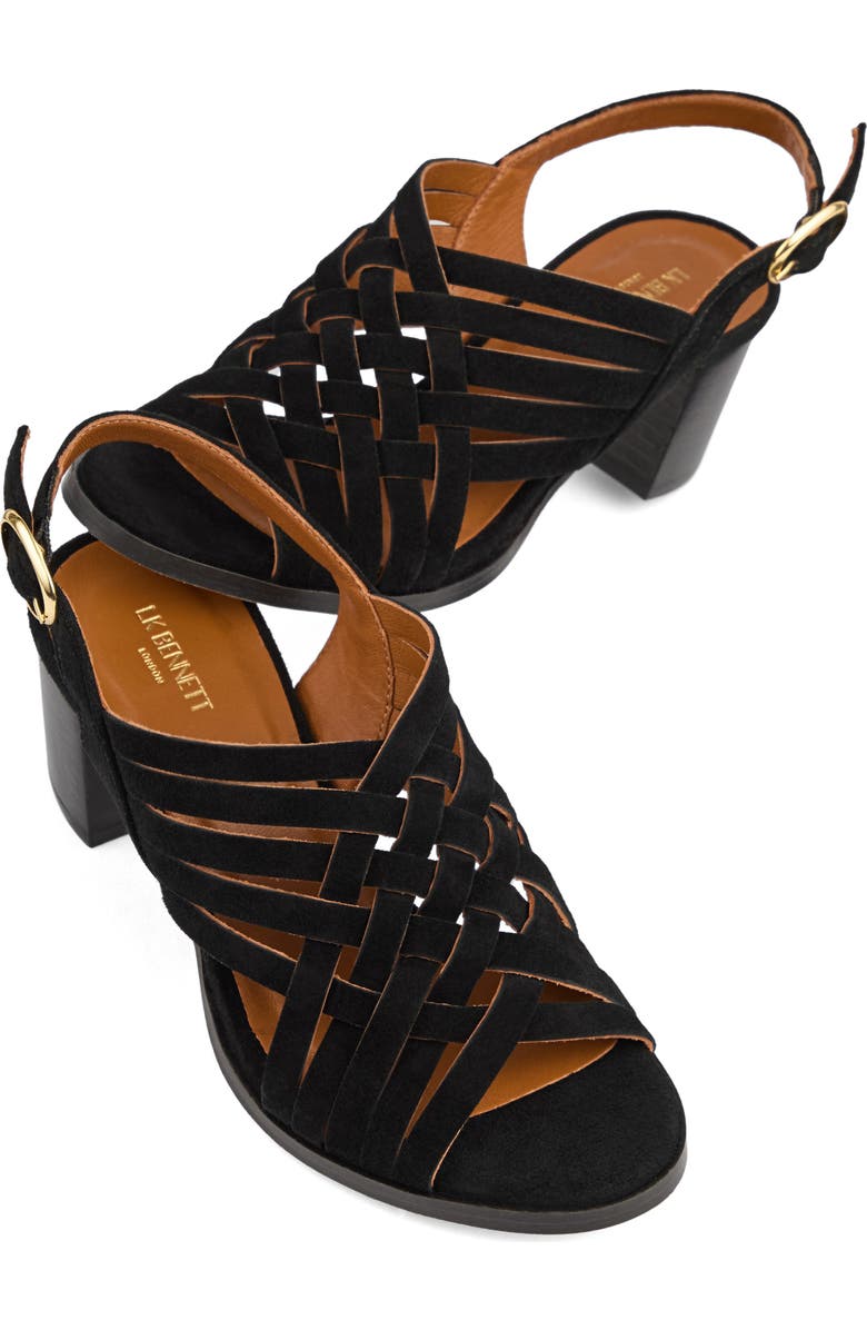 LK Bennett Kacey Slingback Strap Sandal, Alternate, color, Black