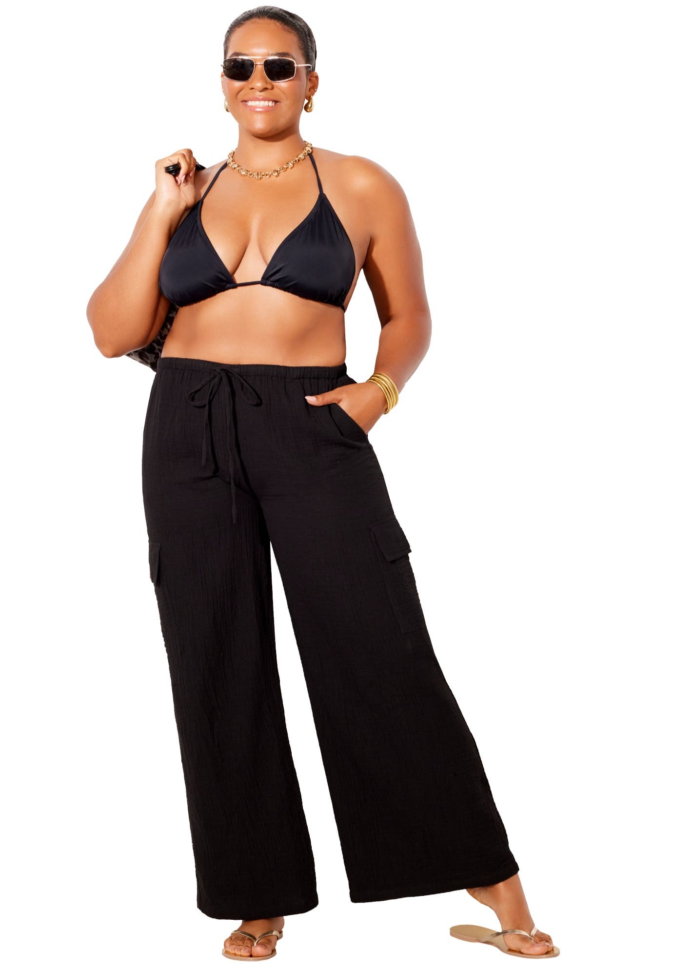 Cotton Gauze Cargo Pant