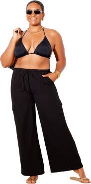 Swimsuits for All Cotton Gauze Cargo Pant