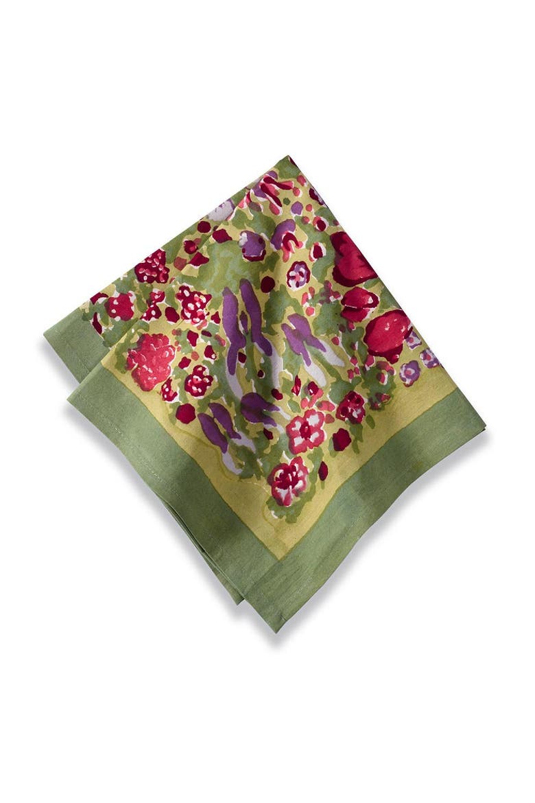 Jardin Napkins, Main, color, Red/Green 19" x 19"