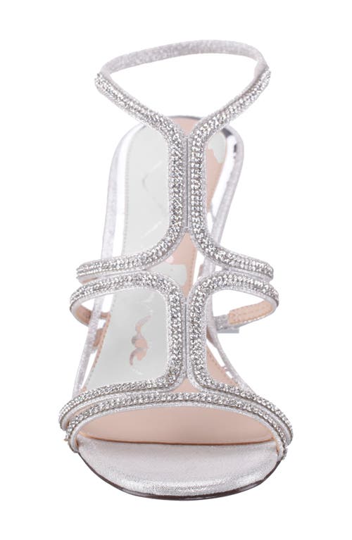 Nina Abel Ankle Strap Sandal In Silver