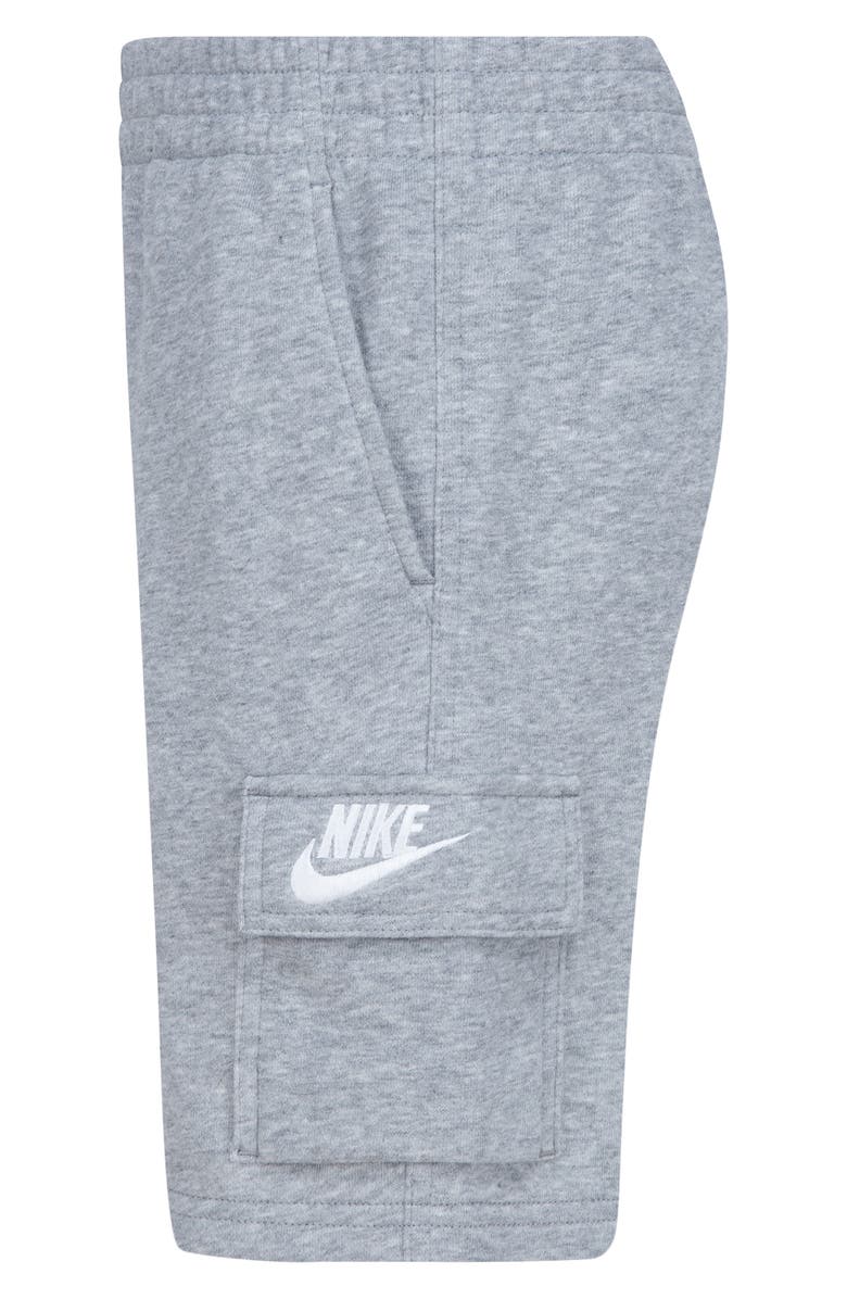 Nike Kids' French Terry Cargo Shorts, Alternate, color, Dark Grey Heather