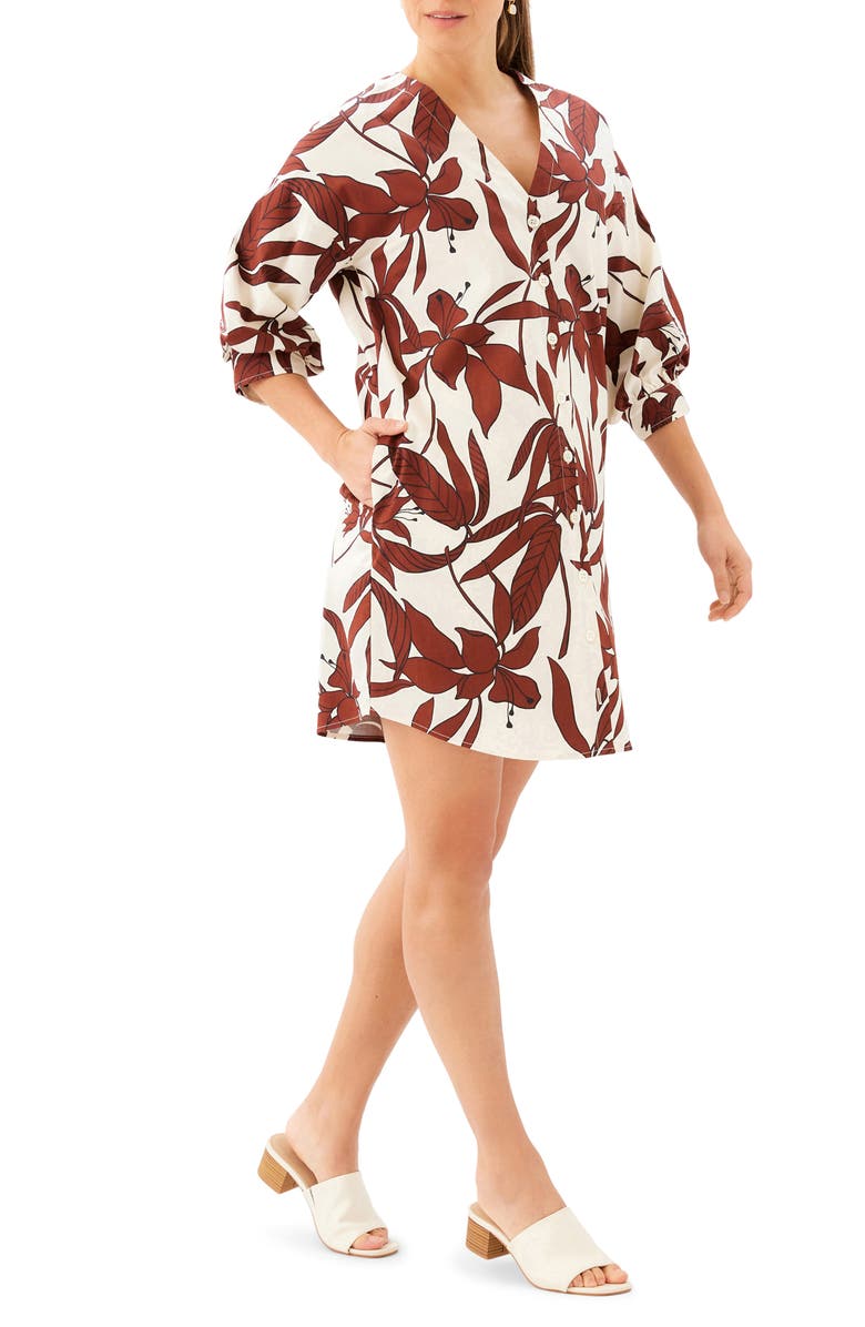 Karen Kane Lantern Sleeve Dress, Alternate, color, Print