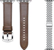 Posh Tech 2-Pack Leather & Mesh Apple Watchbands
