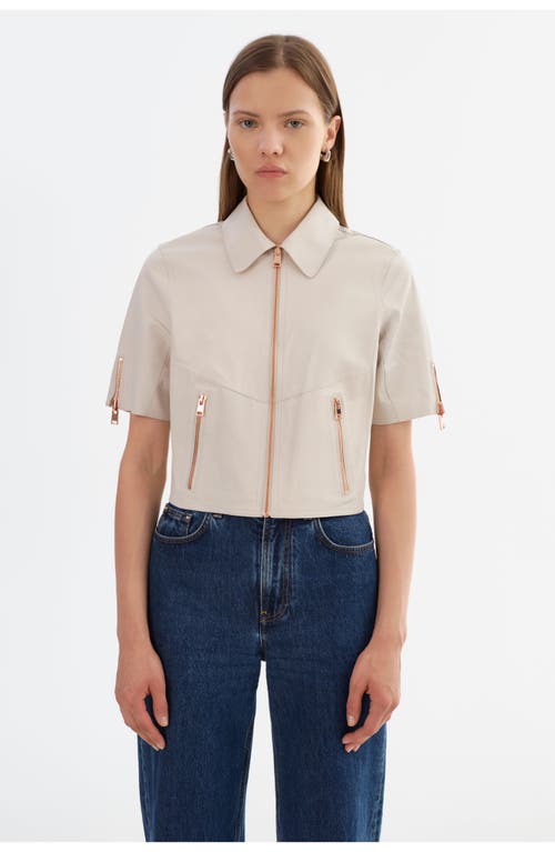 Lamarque Sevana | Reversible Leather Jacket In Blue