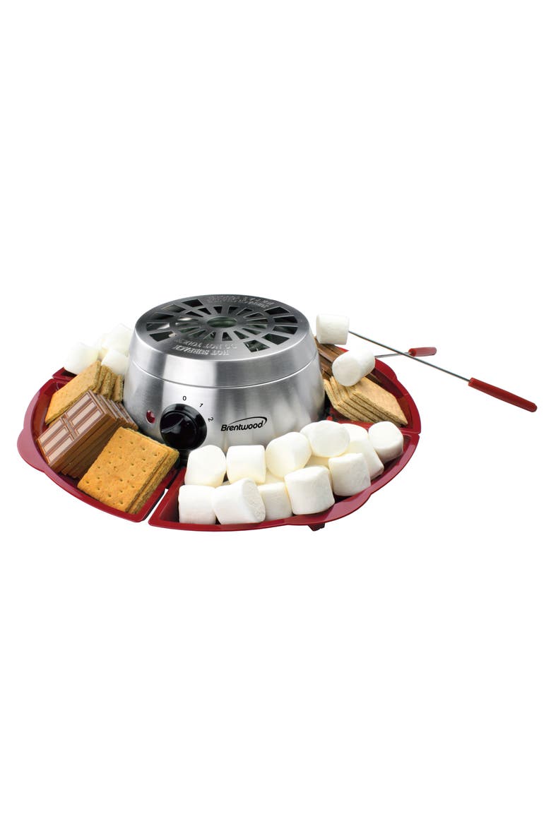 Indoor Electric Stainless Steel 8 Piece Smore Maker Set, Alternate, color, Red
