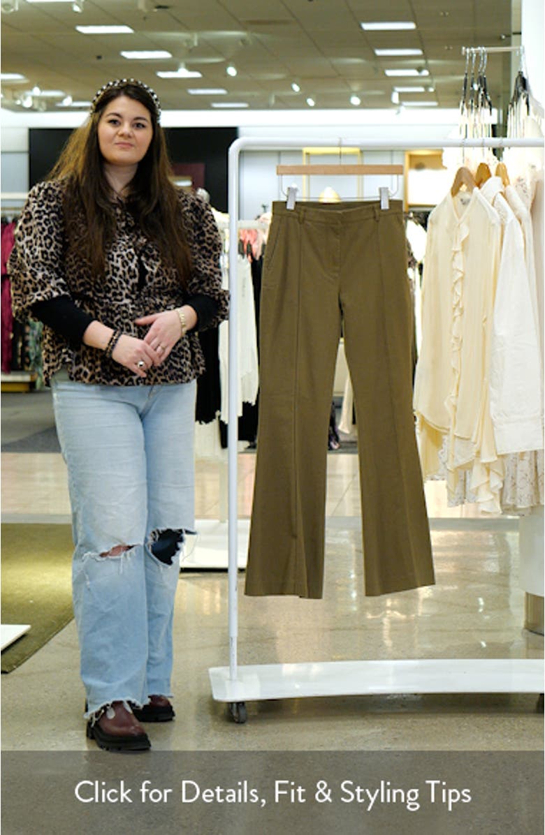 Stretch Cotton Twill Flare Leg Pants, sales video thumbnail