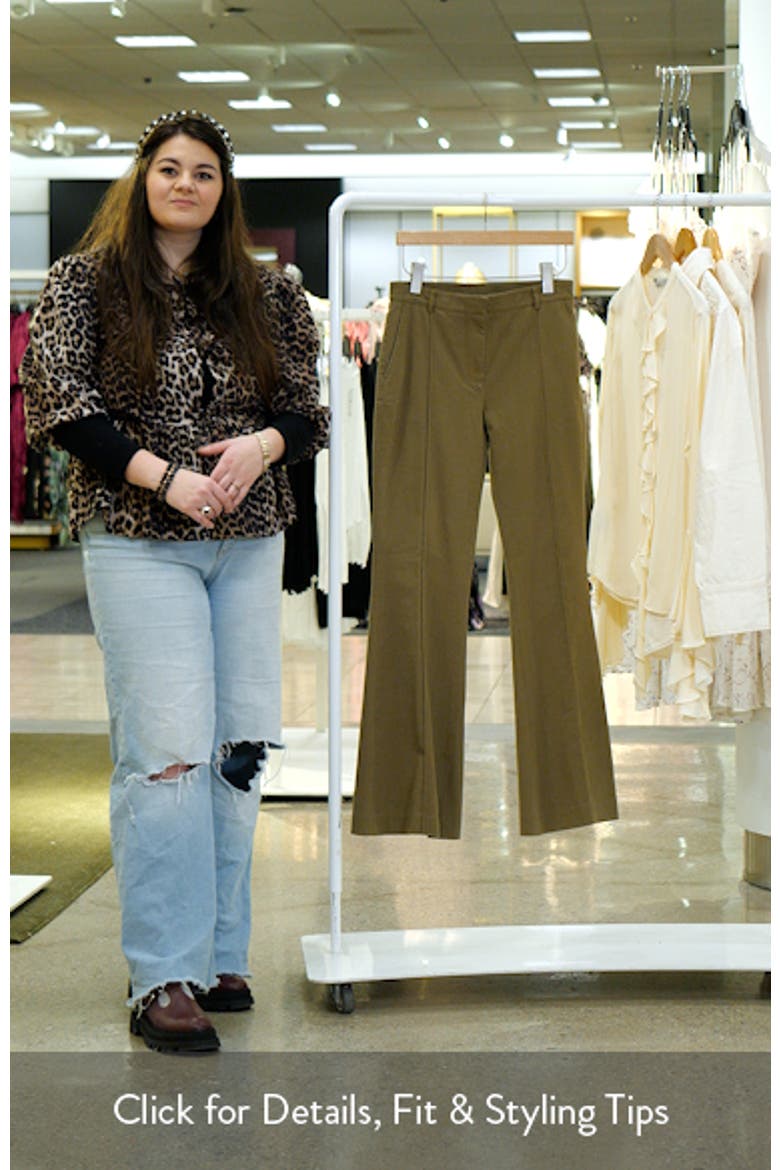 Stretch Cotton Twill Flare Leg Pants video