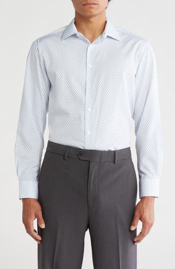 Nautica Microprint Regular Fit Dress Shirt In Multi