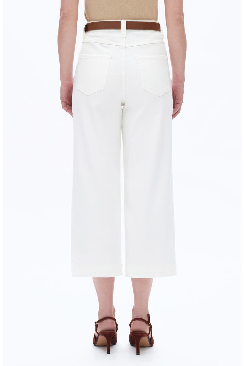 High Waist Crop Relaxed Straight Leg Utility Jeans, Alternate, color, WHITE