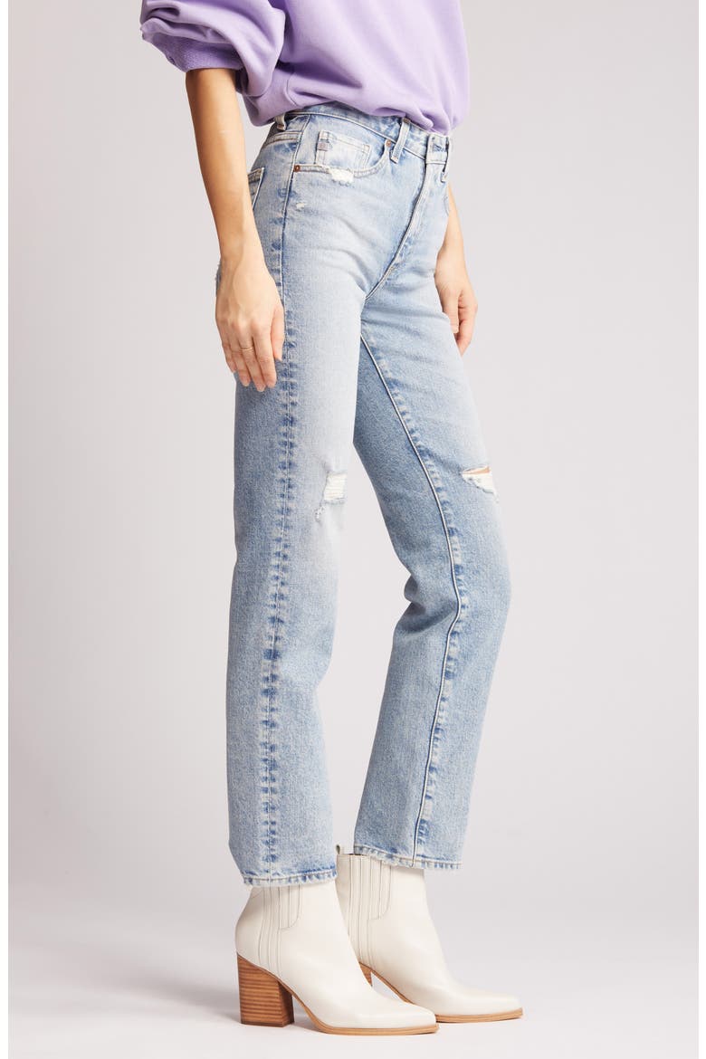 Saige Distressed Ankle Straight Leg Jeans, Alternate, color, APPARITION DESTRUCTED