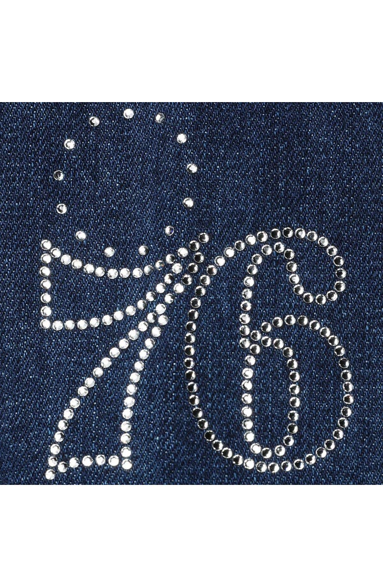 LUSSO Women's Lusso Blue Philadelphia 76ers Georgie Swarovski Crystals Button-Up Denim Jacket, Alternate, color, Blue