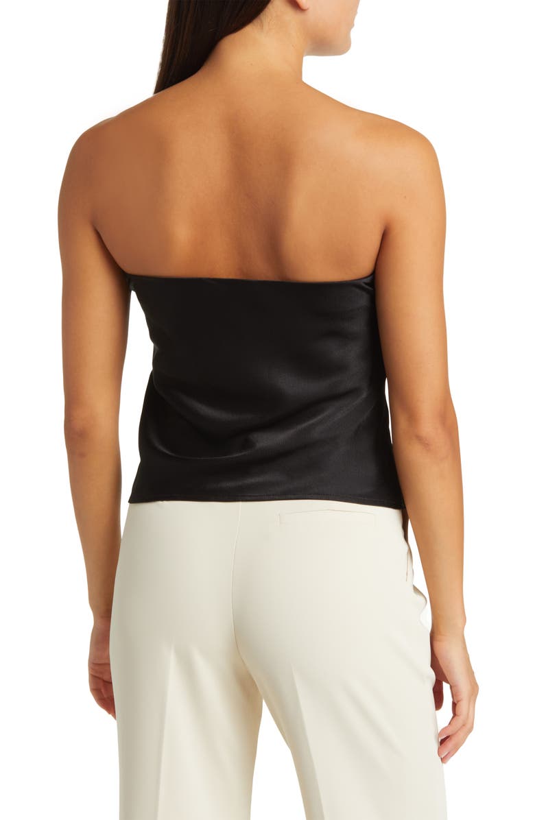 Sophie Rue Riviera Strapless Satin Top, Alternate, color, 