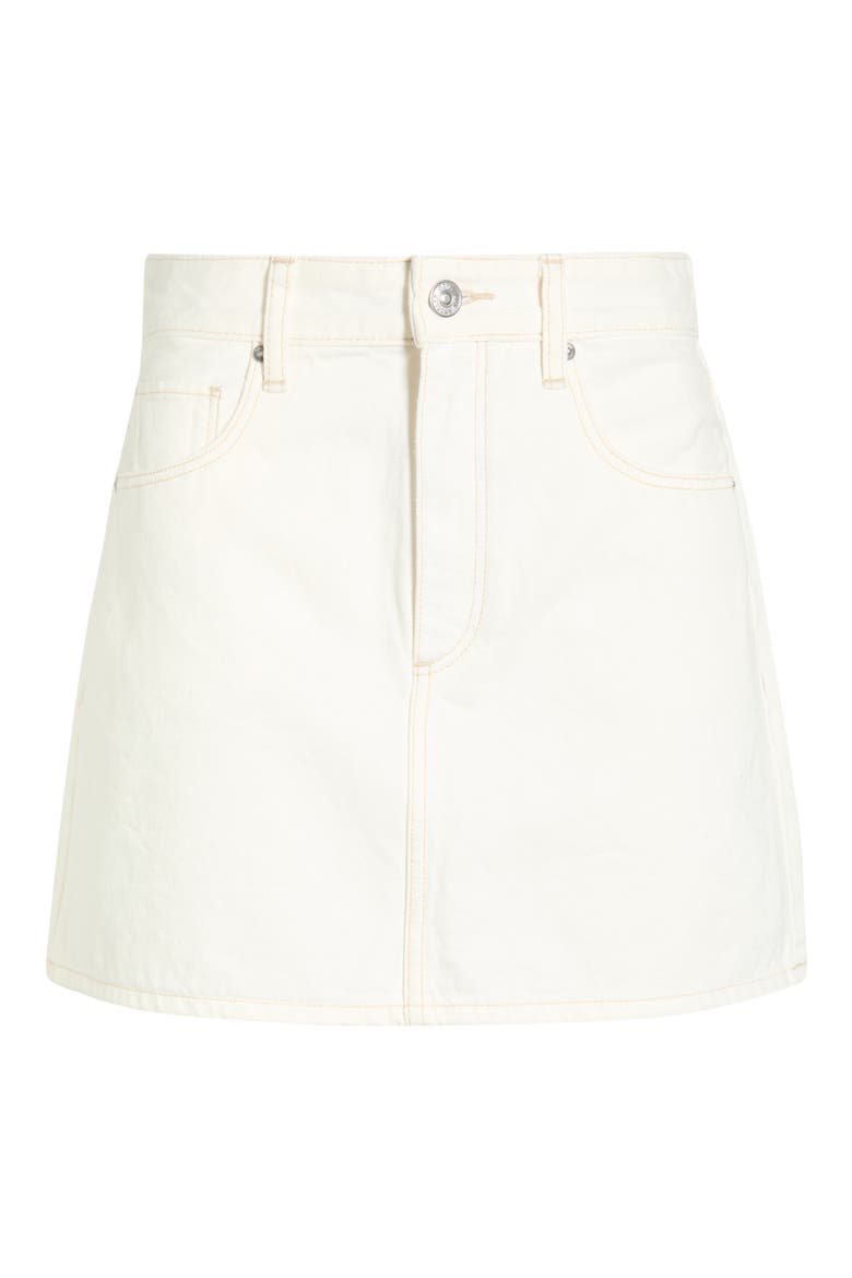 Bobbi Denim Miniskirt, Alternate, color, TOASTED ECRU