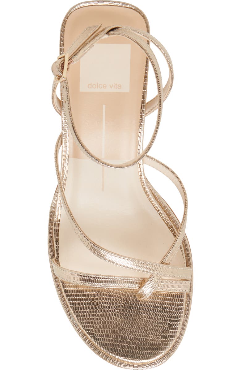 Dolce Vita Morah Ankle Strap Sandal, Alternate, color, Gold Metallic Stella
