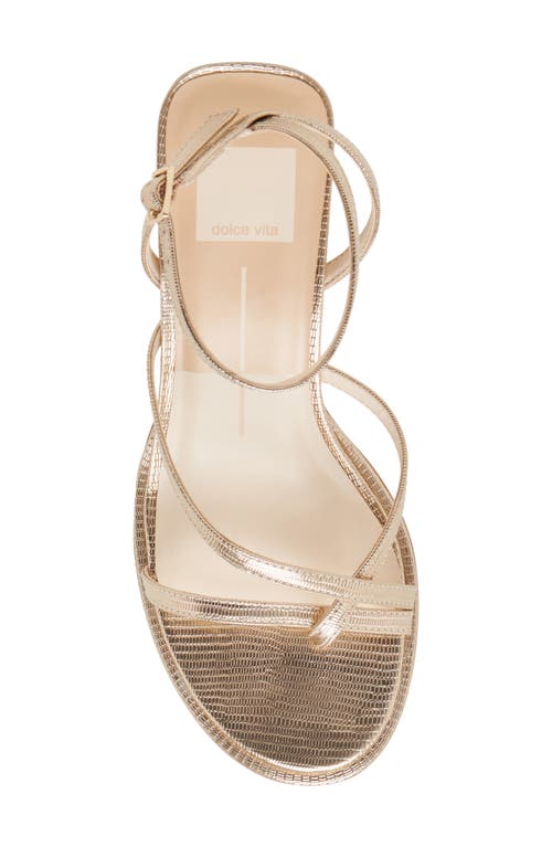 Dolce Vita Morah Ankle Strap Sandal In Gold Metallic Stella