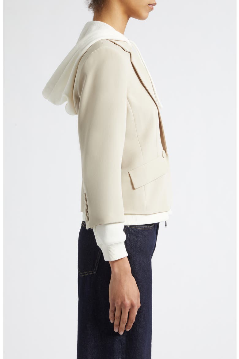 Le Petite Khloe Zip-Up Hoodie Blazer, Alternate, color, KHAKI/ IVORY