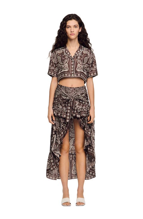 Bandana print short skirt