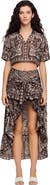 SANDRO Bandana print short skirt