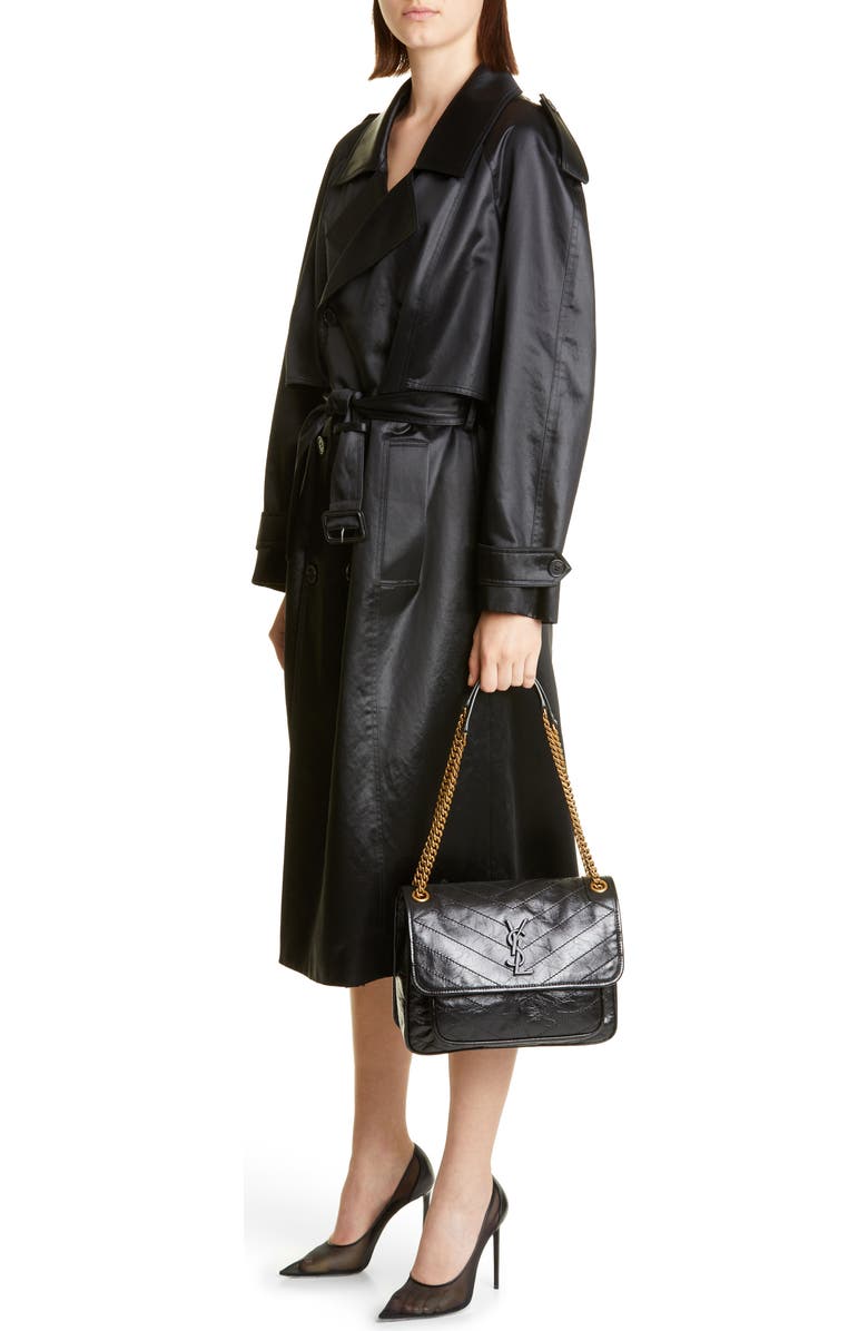 Saint Laurent Medium Niki Matelassé Leather Shoulder Bag, Alternate, color,