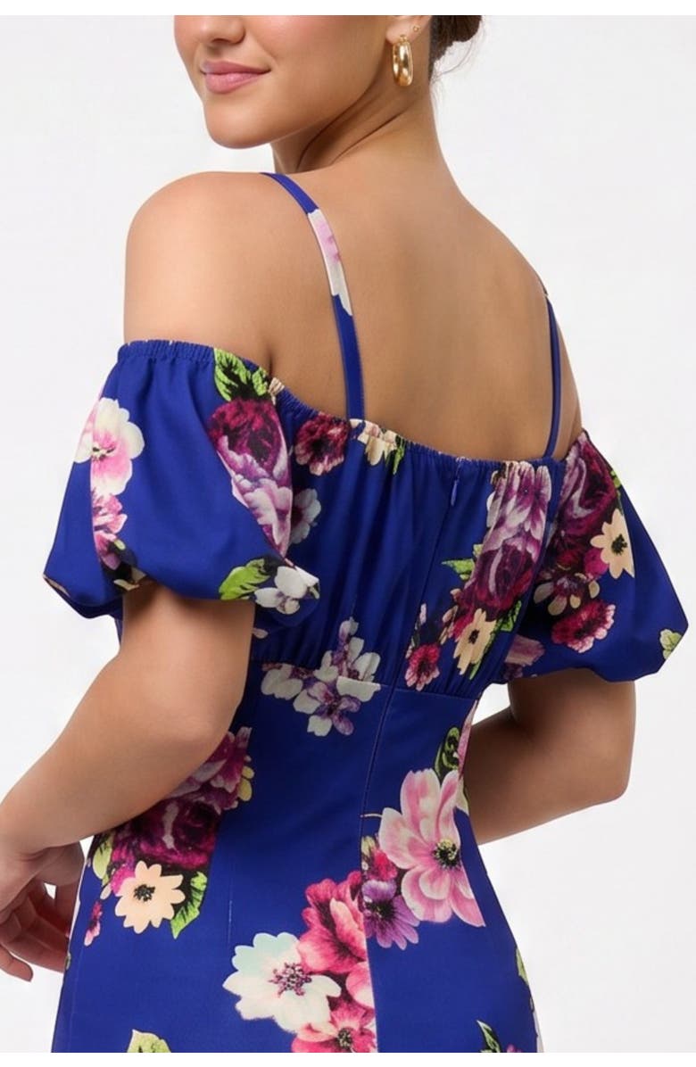 RACHEL Rachel Roy Samira Off the Shoulder Midi Dress, Alternate, color, Blue Floral