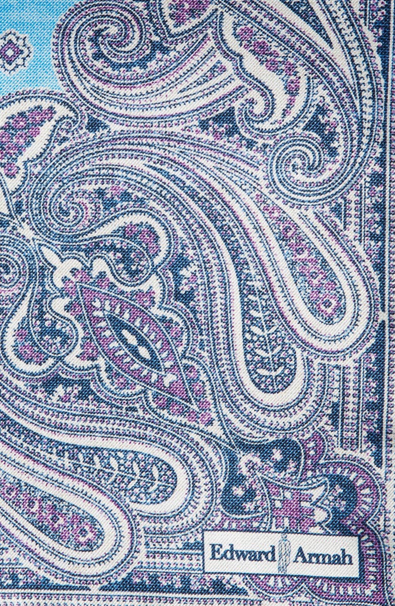 EDWARD ARMAH Persian Print Silk Pocket Square, Alternate, color,