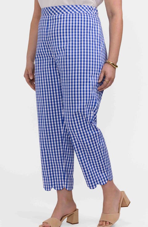 Elaine Scallop Hem Capri Pants (Plus)