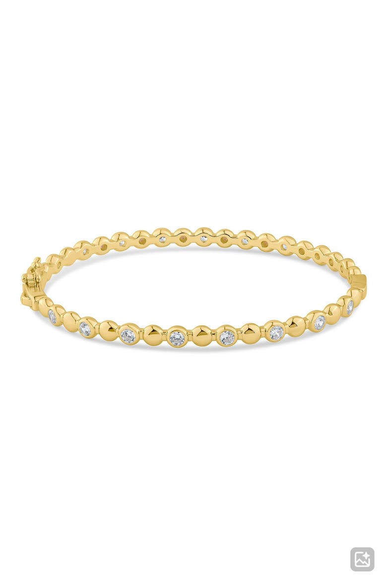 Alternating Cubic Zirconia Bangle Bracelet, Main, color, GOLD PLATED