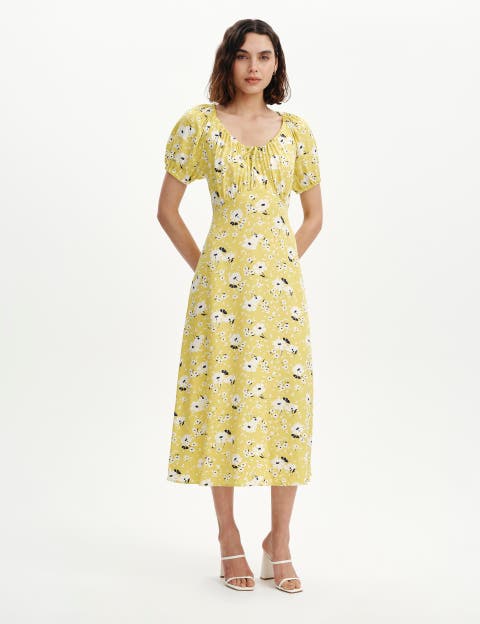 Regular Jada Puff Sleeve Midi Dress
