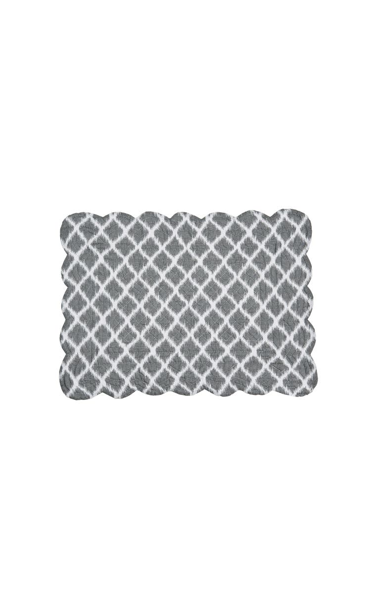 C&F Home Heather Placemats, Set of 6, Alternate, color, Grey