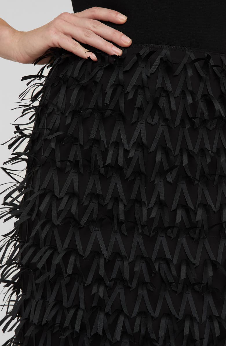 Lafayette 148 New York Embellished Straight Midi Skirt, Alternate, color, Black