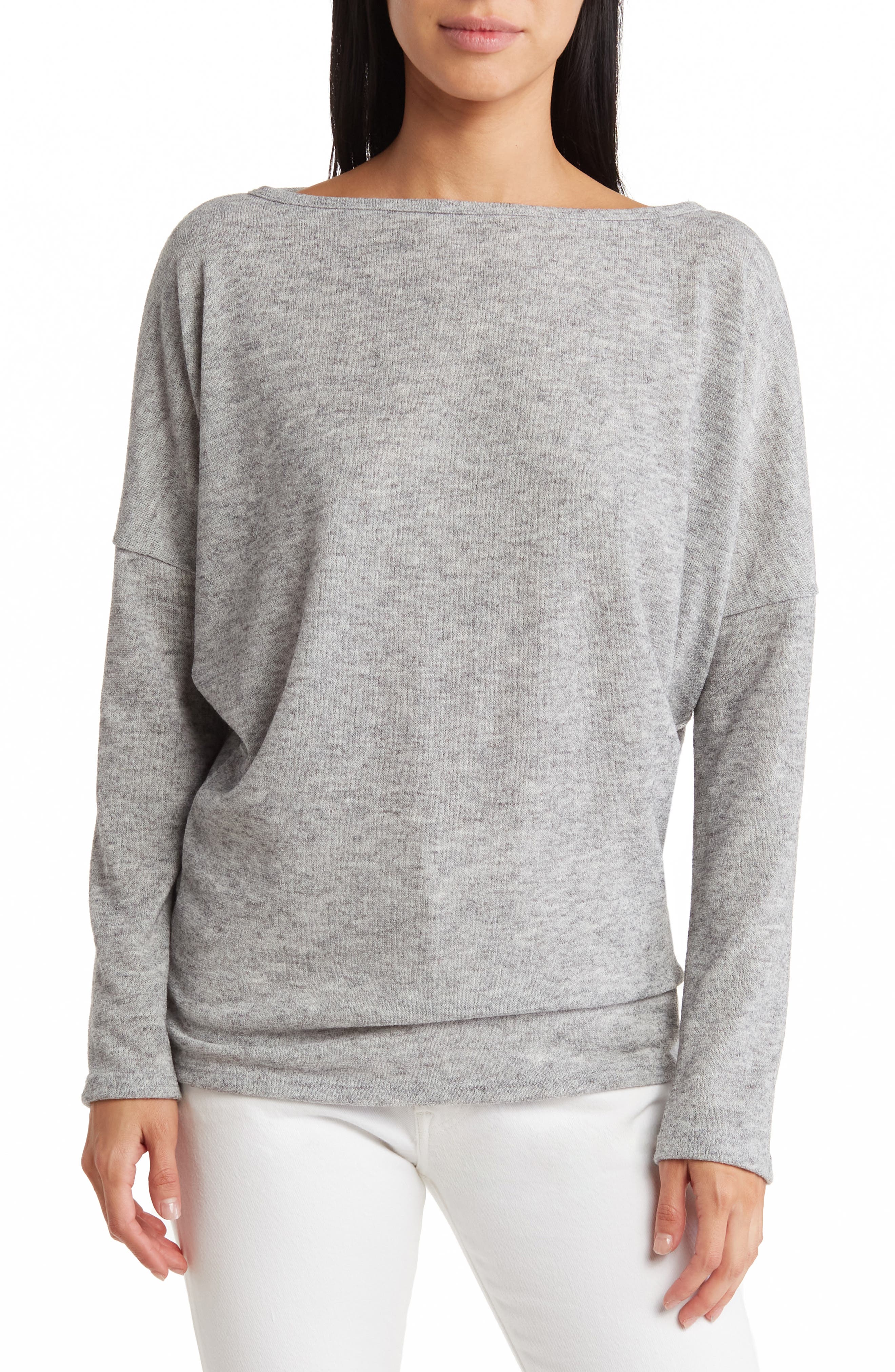 GO COUTURE Boatneck Dolman Sweater