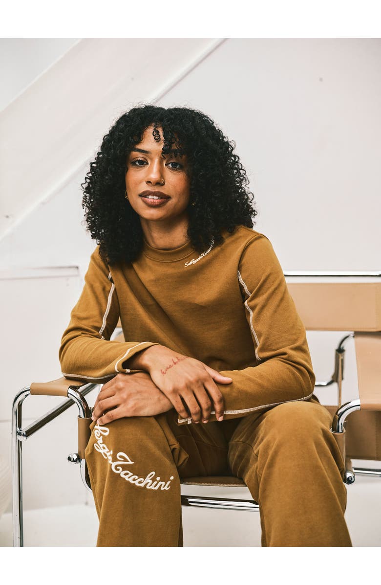 Sergio Tacchini Greta Crewneck, Alternate, color, Bronze Brown