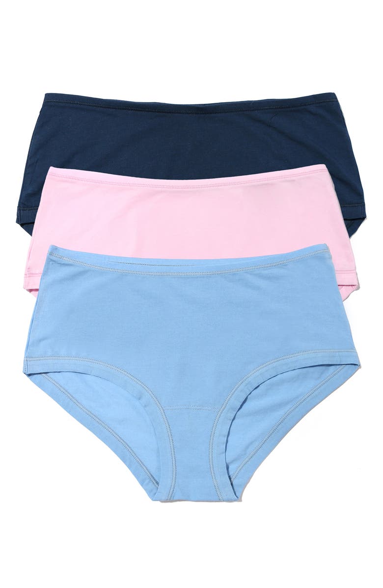 Hanky Panky Play Assorted 3-Pack Boyshorts, Main, color, Navy/Pink/Blue