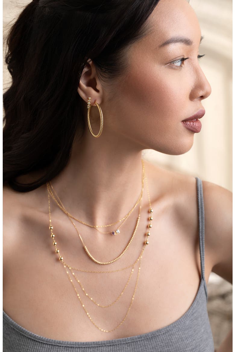 Monaco Diamond Hoop Earrings (Nordstrom Exclusive), Alternate, color, 18K YELLOW GOLD