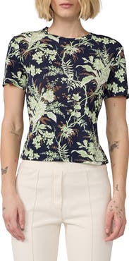 Diane von Furstenberg Botanical Short Sleeve Top