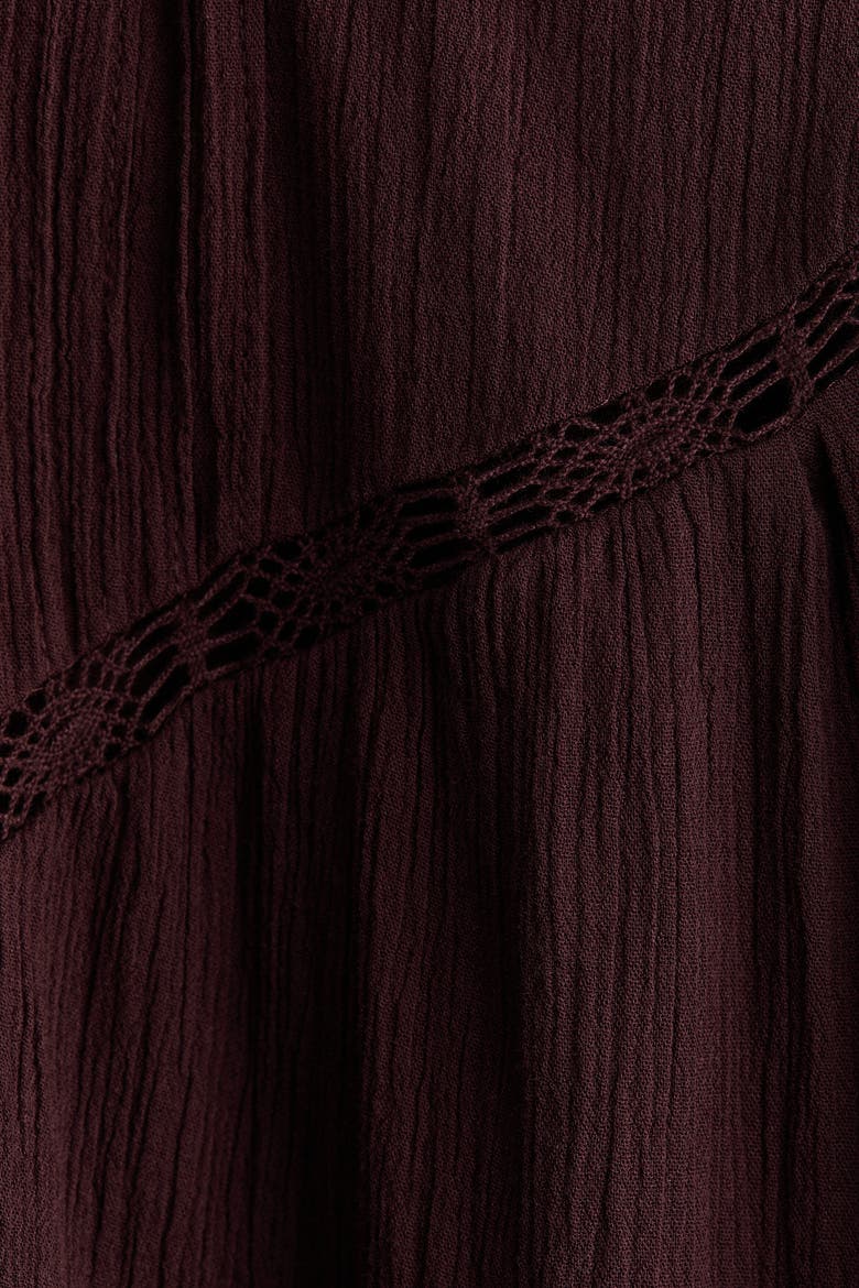 Cotton Tunic Dress, Alternate, color, Dark brown