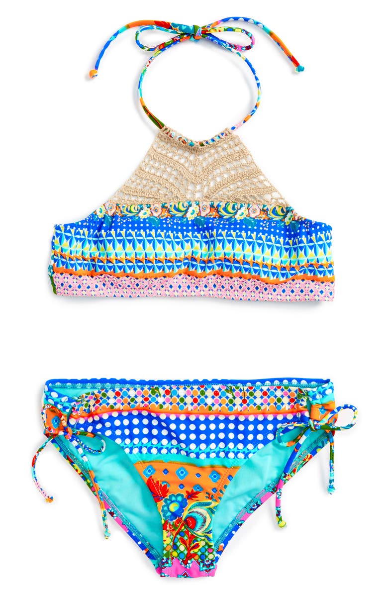 Hobie Crochet Two-Piece Swimsuit, Main, color,