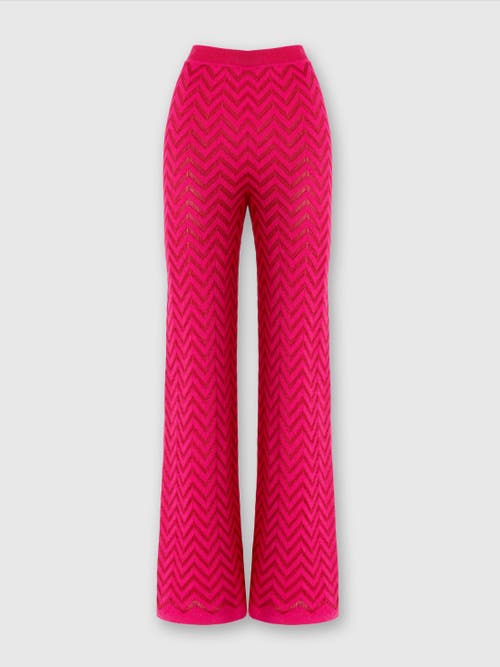 MISSONI MISSONI TONAL CHEVRON PATTERN STRAIGHT TROUSERS